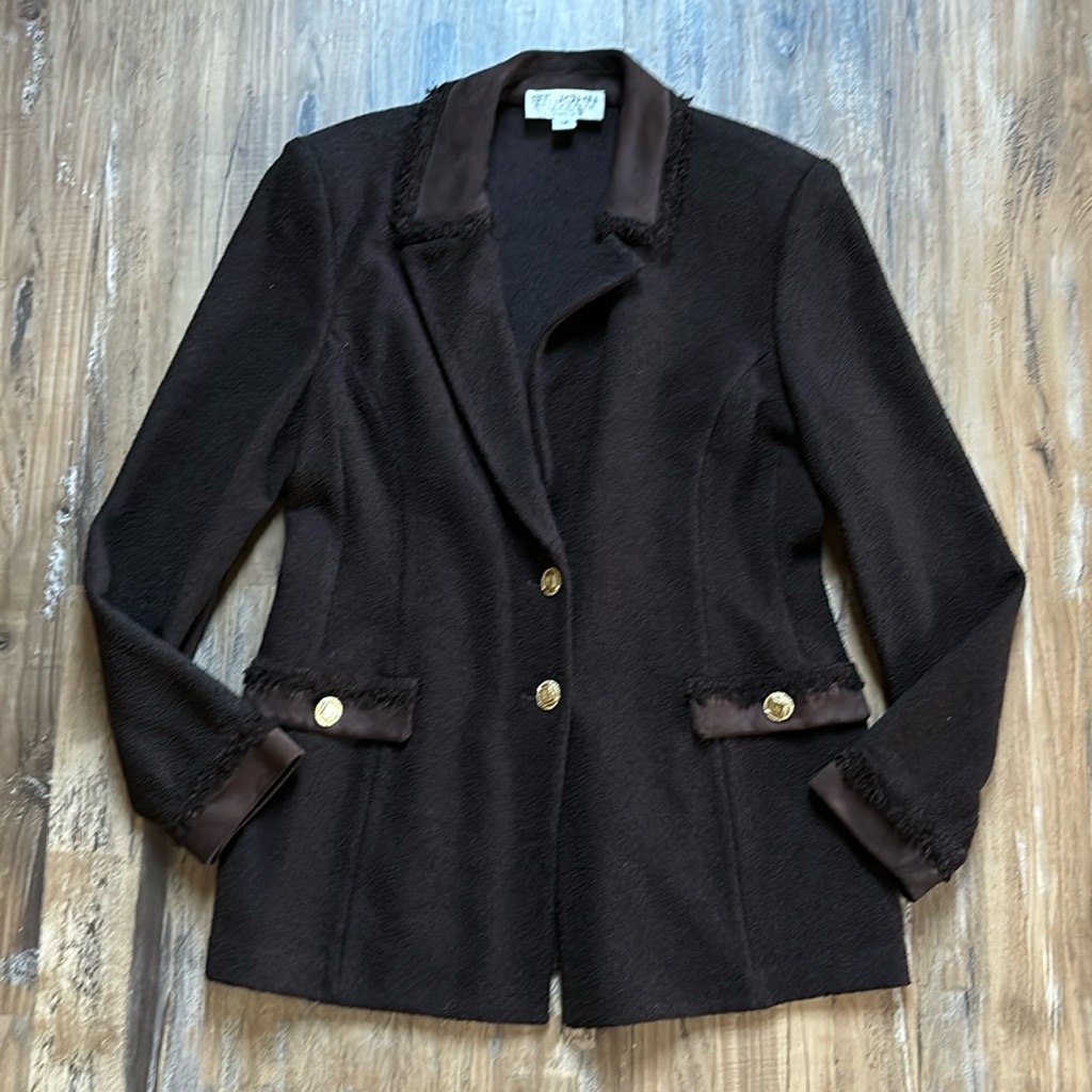 St. John Collection By Marie Gary Brown Blazer Jacket